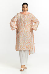 3PC Lawn Printed Suit With Embroidered IUSTKSD-543