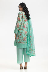 3PC Lawn Printed Embroidered Suit IUSTKSD-548