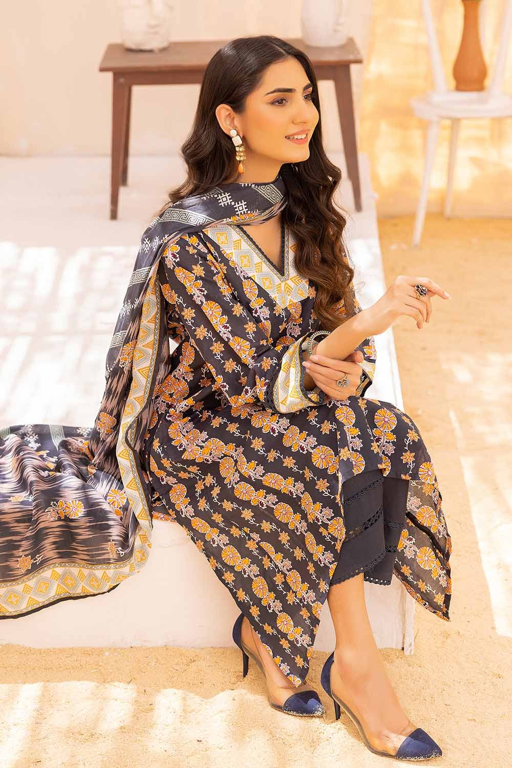 3 Piece Printed Lawn Unstitched Suit CL-32586 A