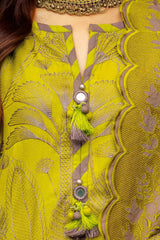 3 Piece Unstitched Embroidered Acrylic Suit with Embroidered Acrylic Dupatta AP-42004
