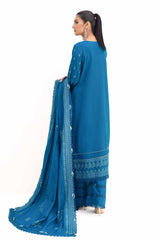 3 Piece Unstitched Embroidered Acrylic Suit with Embroidered Acrylic Dupatta AP-42005