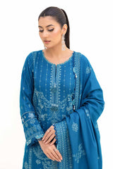 3 Piece Unstitched Embroidered Acrylic Suit with Embroidered Acrylic Dupatta AP-42005