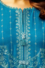 3 Piece Unstitched Embroidered Acrylic Suit with Embroidered Acrylic Dupatta AP-42005