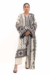 3 Piece Unstitched Embroidered Acrylic Suit with Embroidered Acrylic Dupatta AP-42006