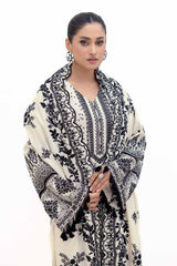3 Piece Unstitched Embroidered Acrylic Suit with Embroidered Acrylic Dupatta AP-42006