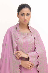 3 Piece Unstitched Embroidered Acrylic Suit with Embroidered Acrylic Dupatta AP-42008