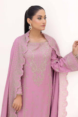 3 Piece Unstitched Embroidered Acrylic Suit with Embroidered Acrylic Dupatta AP-42008