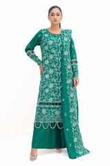 3 Piece Unstitched Embroidered Acrylic Suit with Embroidered Acrylic Dupatta AP-42010