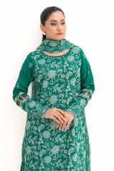 3 Piece Unstitched Embroidered Acrylic Suit with Embroidered Acrylic Dupatta AP-42010
