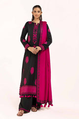 3 Piece Unstitched Embroidered Acrylic Suit with Embroidered Pashmina Dupatta AP-42016