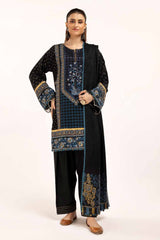 3 Piece Unstitched Embroidered Acrylic Suit with Pashmina Dupatta AP-42024