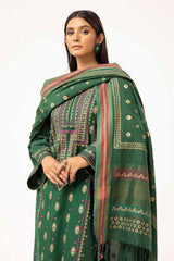 3 Piece Unstitched Gold and Lacquer Printed Suit with Gold and Lacquer Printed Acrylic Dupatta AP-42028