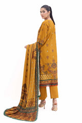 3 Piece Unstitched Printed Khaddar Suit with Printed Pashmina Dupatta AP-42037