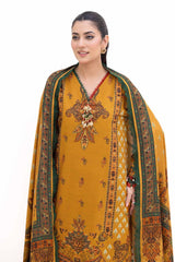 3 Piece Unstitched Printed Khaddar Suit with Printed Pashmina Dupatta AP-42037