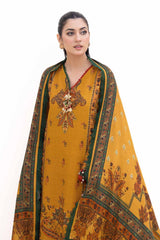 3 Piece Unstitched Printed Khaddar Suit with Printed Pashmina Dupatta AP-42037