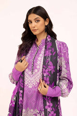 3 Piece Unstitched Printed Karandi Suit AY-42002