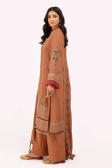 3 Piece Unstitched Embroidered Karandi Suit with Embroidered Karandi Dupatta AY-42005