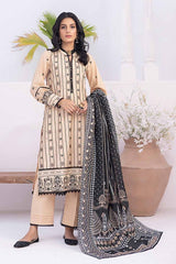 3 Piece Printed Embroidered Lawn Unstitched Suit B-42003