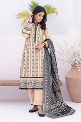 3 Piece Printed Embroidered Lawn Unstitched Suit B-42003