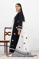3 Piece Printed Embroidered Lawn Unstitched Suit with Embroidered Pallu Lawn Dupatta B-42005