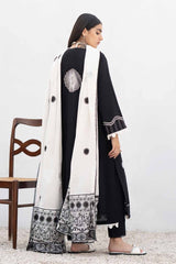3 Piece Printed Embroidered Lawn Unstitched Suit with Embroidered Pallu Lawn Dupatta B-42005