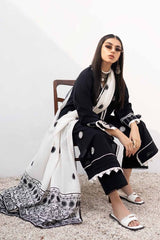 3 Piece Printed Embroidered Lawn Unstitched Suit with Embroidered Pallu Lawn Dupatta B-42005