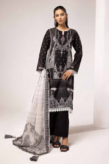 3 Piece Unstitched Embroidered Lawn Suit B-42017