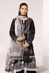 3 Piece Unstitched Embroidered Lawn Suit B-42017