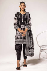 3 Piece Unstitched Printed Lawn Suit B-42018