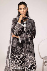 3 Piece Unstitched Embroidered Lawn Suit B-42027