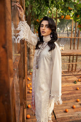 3 Piece Embroidered Lawn Unstitched Suit with Embroidered Printed Chiffon Dupatta BCT-42001