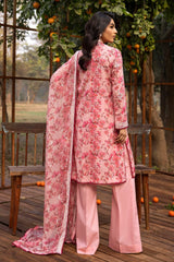 3 Piece Embroidered Printed Lawn Unstitched Suit with Embroidered Printed Chiffon Dupatta BCT-42003