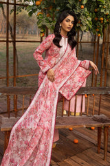3 Piece Embroidered Printed Lawn Unstitched Suit with Embroidered Printed Chiffon Dupatta BCT-42003