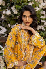 3 Piece Embroidered Printed Lawn Unstitched Suit with Embroidered Printed Chiffon Dupatta BCT-42008