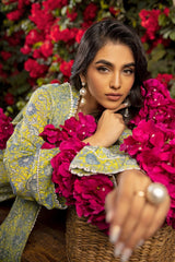 3 Piece Printed Lawn Unstitched Suit with Chiffon Dupatta BM-42003
