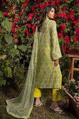 3 Piece Printed Lawn Unstitched Suit with Chiffon Dupatta BM-42003