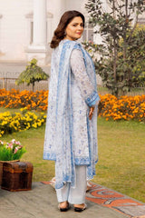 3 Piece Printed Lawn Unstitched Suit with Chiffon Dupatta BM-42015