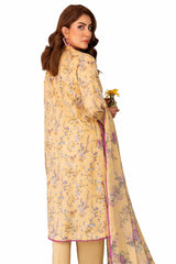 3 Piece Unstitched Printed Lawn Suit with Chiffon Dupatta BM-42022