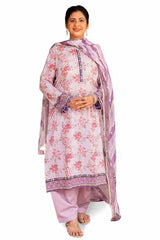 3 Piece Unstitched Printed Lawn Suit with Chiffon Dupatta BM-42023