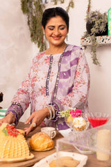 3 Piece Unstitched Printed Lawn Suit with Chiffon Dupatta BM-42023