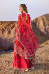 3 Piece Embroidered Printed Lawn Unstitched Suit with Burnout Tissue Silk Dupatta BN-42001