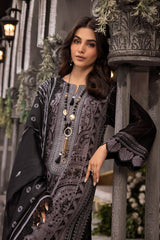 3 Piece Embroidered Printed Lawn Unstitched Suit with Burnout Tissue Silk Dupatta BN-42002