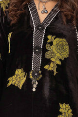 3 Piece Unstitched Burnout Velvet Suit with Diamanties Burnout Velvet Dupatta BVL-42001