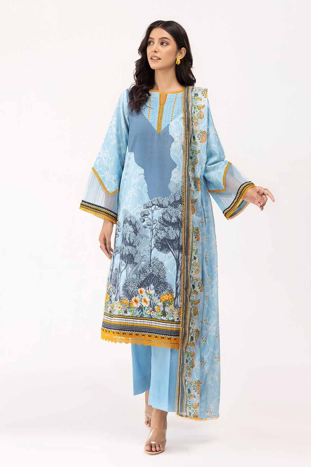 3 Piece Unstitched Corduroy Suit with Cotton Net Dupatta CD-42004