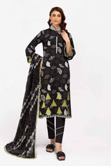 3 Piece Unstitched Embroidered Corduroy Suit with Printed Cotton Net Dupatta CD-42007