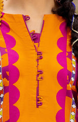 3 Piece Unstitched Embroidered Corduroy Suit with Printed Cotton Net Dupatta CD-42008