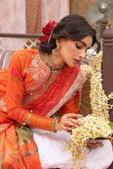3 Piece Embroidered Unstitched Jacquard Shirt with Digital Printed Jacquard Dupatta and Neckline FE-32034