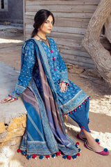 3 Piece Gold Printed Lawn Unstitched Suit CL-42003 A