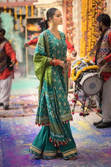 3 Piece Gold Printed Lawn Unstitched Suit CL-42004 B