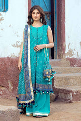 3 Piece Gold Printed Lawn Unstitched Suit CL-42013 A